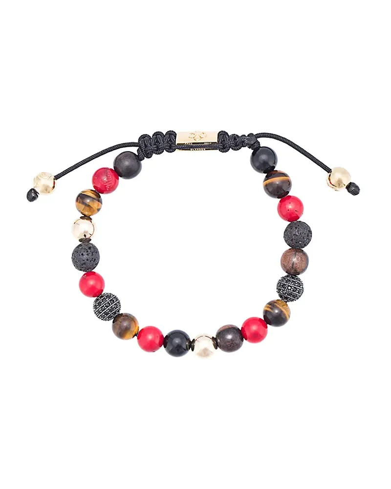 Nialaya Armband mit Halbedelsteinen - Rot Rot