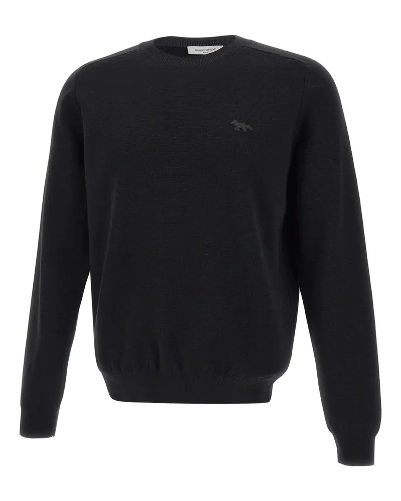 Kitsuné Pullover mit Stickerei - Schwarz Schwarz