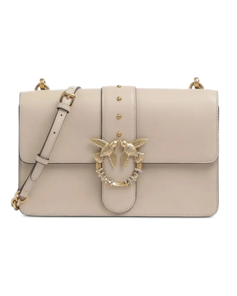 Pinko Love Bag One Schultertasche mit Nieten - Nude Nude