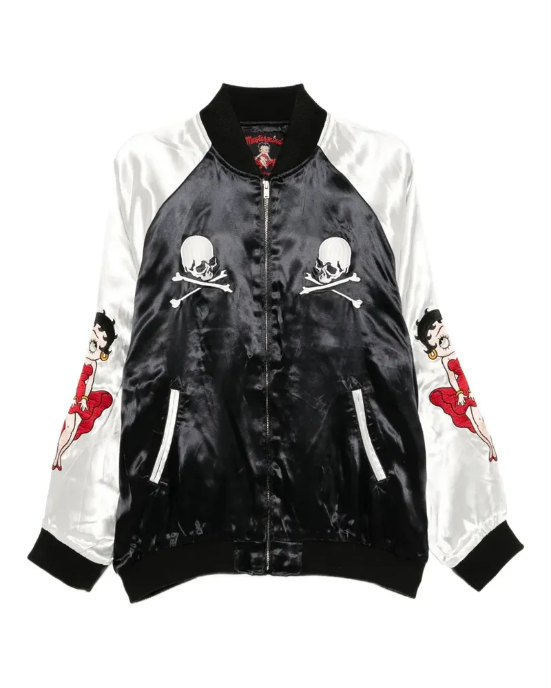 Mastermind World Jacke mit Totenkopf-Stickerei - Schwarz Schwarz