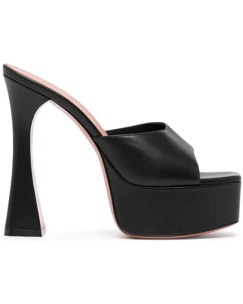 Amina Muaddi Dalida Plateau-Mules 140mm - Schwarz Schwarz
