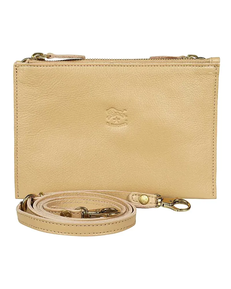 IL BISONTE Clutch mit doppeltem Reißverschluss - Nude Nude