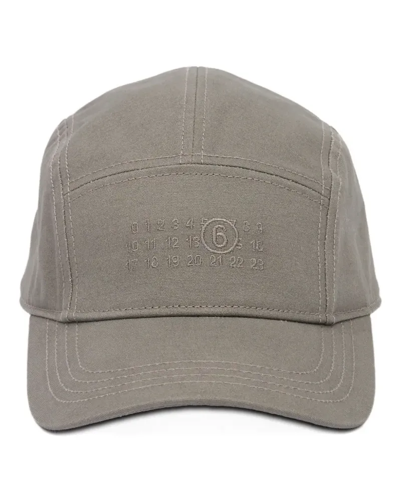 Maison Margiela Baseballkappe mit Logo-Stickerei - Grau Grau