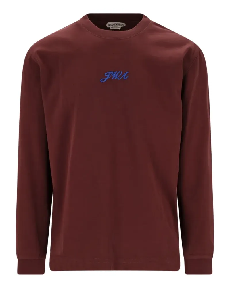 J.W.Anderson Langarmshirt mit Stickerei - Rot Rot