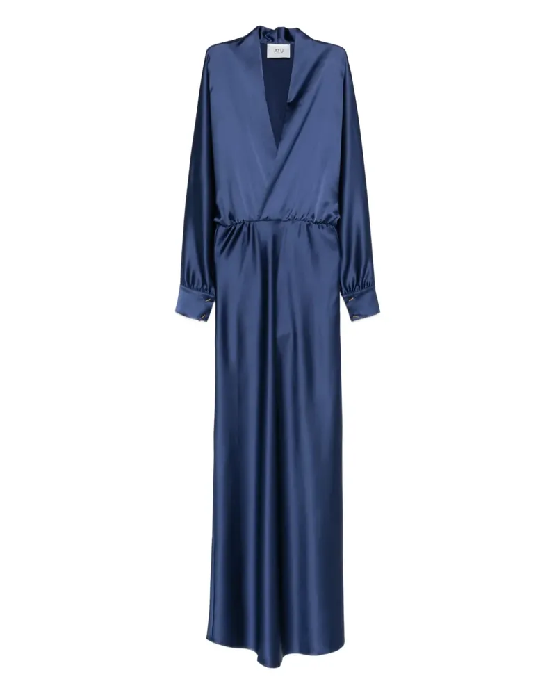 ATU Body Couture V-neck long-sleeve gown - Blau Blau