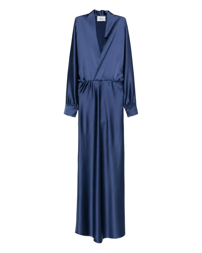ATU Body Couture Abendkleid mit V-Ausschnitt - Blau Blau