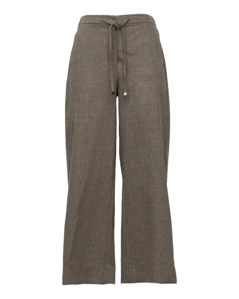 Max Mara Floria drawstring flannel trousers - Braun Braun