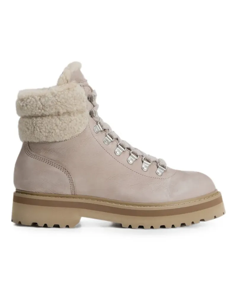Woolrich Schnürstiefel mit strukturiertem Besatz - Nude Nude