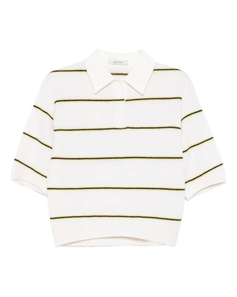 Dorothee Schumacher Gestreiftes Sporty Statements Poloshirt - Weiß Weiß