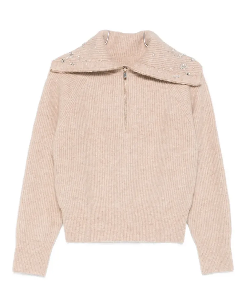 Maje zip-fastening sweatshirt - Braun Braun
