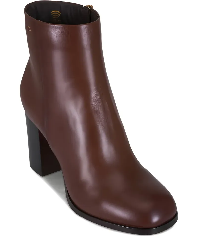 Santoni Gladys Stiefeletten mit Blockabsatz 85mm - Braun Braun