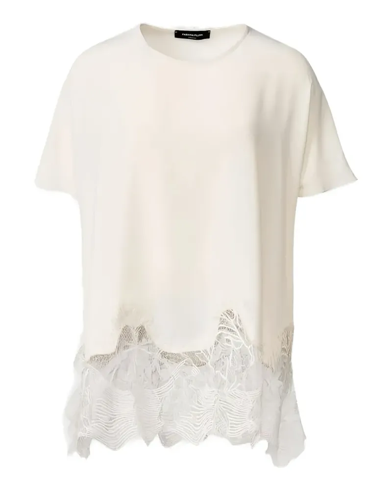 Fabiana Filippi T-Shirt mit Schnürdetail - Nude Nude