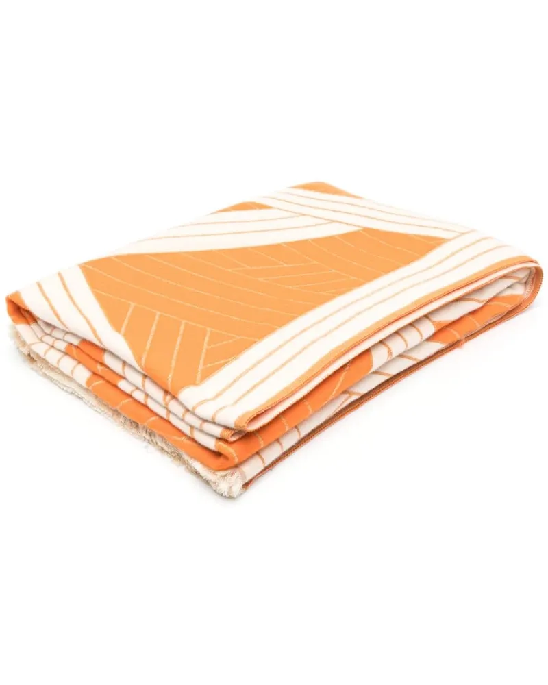 Missoni Home Asymmetrisch gemusterte Decke - Orange Orange