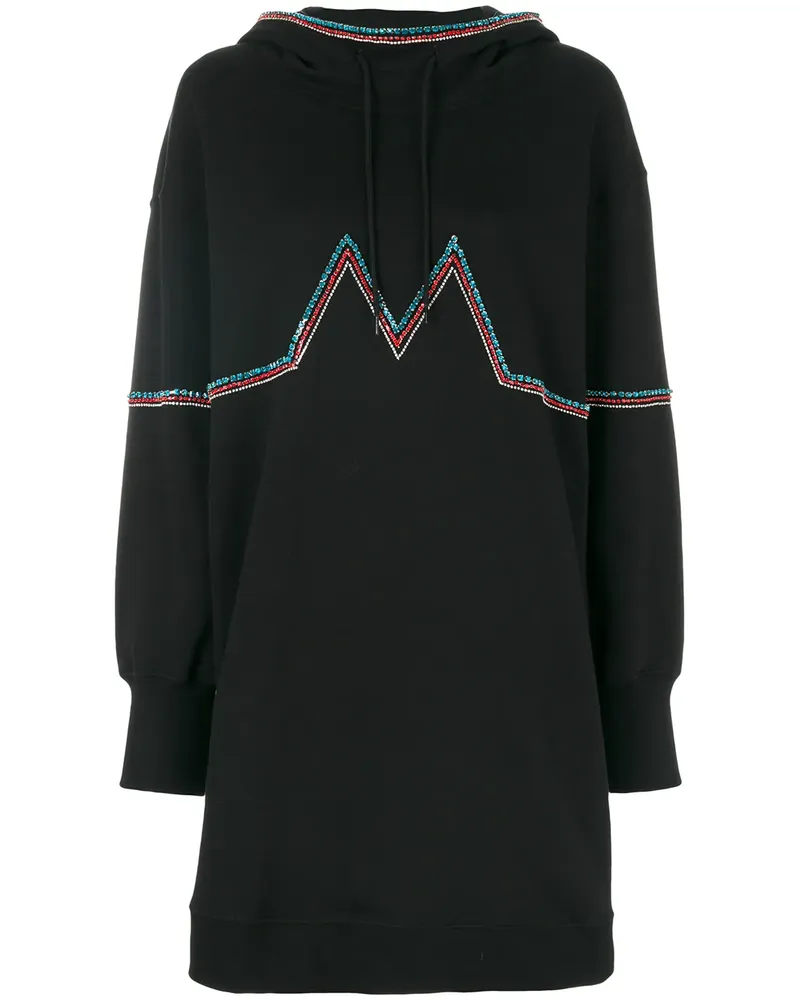 MSGM Verziertes Jerseykleid - Schwarz Schwarz