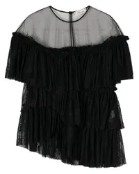 Blumarine Bluse im Layering-Look Schwarz