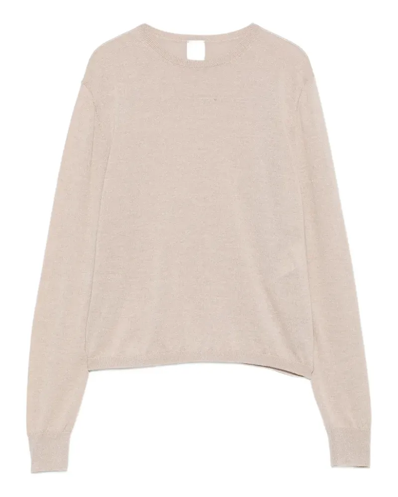 Eleventy crew-neck long-sleeve sweater - Nude Nude