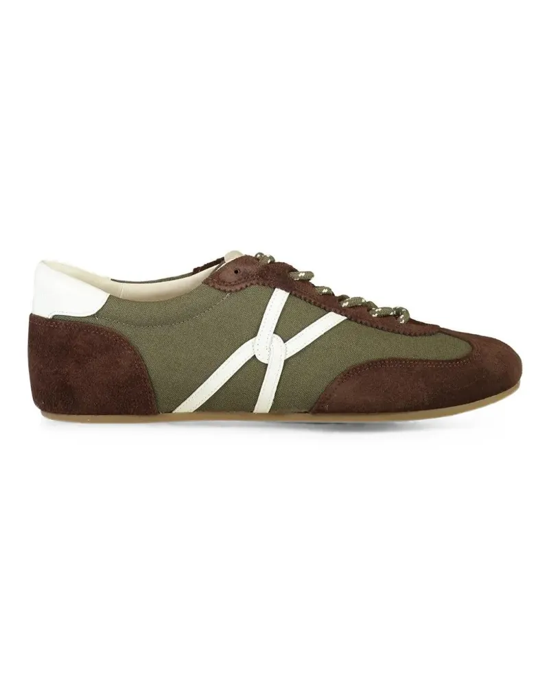 Veronica Beard Riviera suede-panel sneakers - Braun Braun