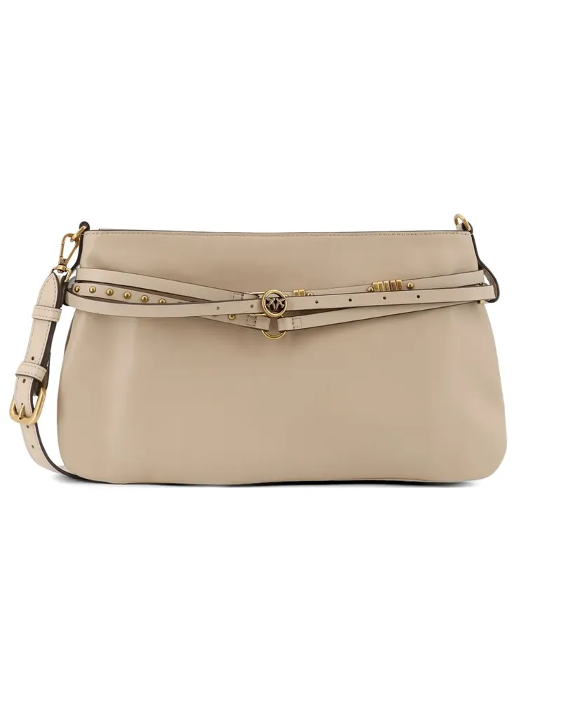 Pinko Schultertasche mit Logo - Nude Nude