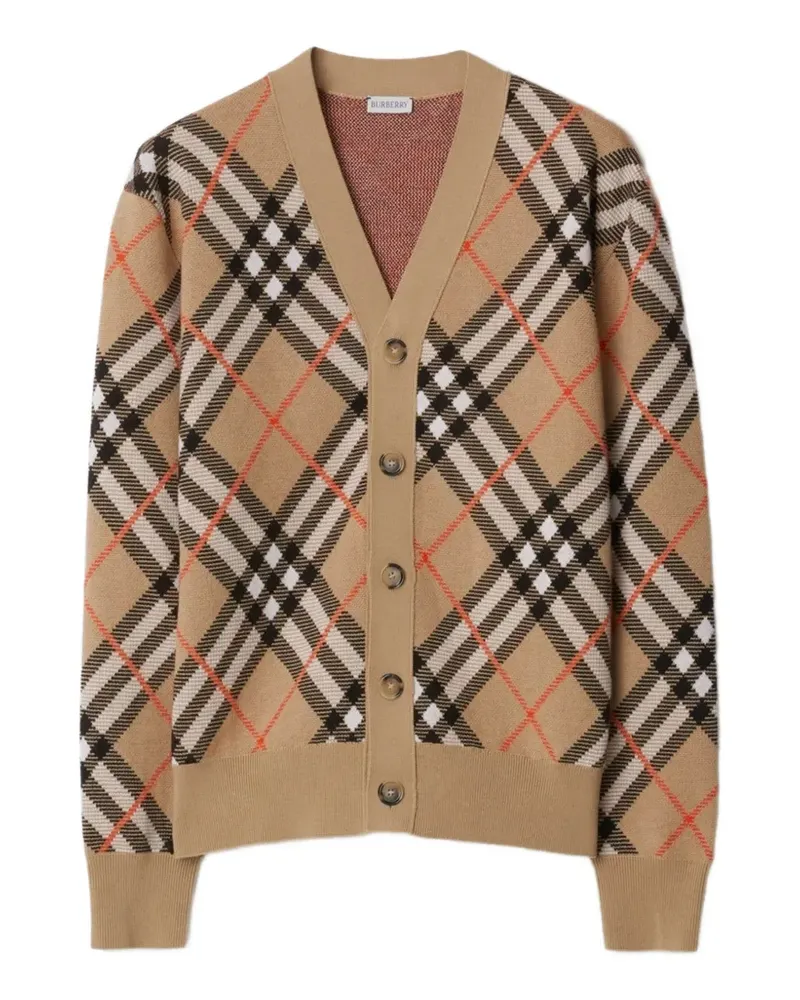 Burberry Cardigan mit Vintage-Check - Nude Nude