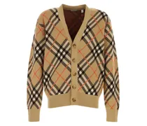Cardigan mit Vintage-Check - Nude