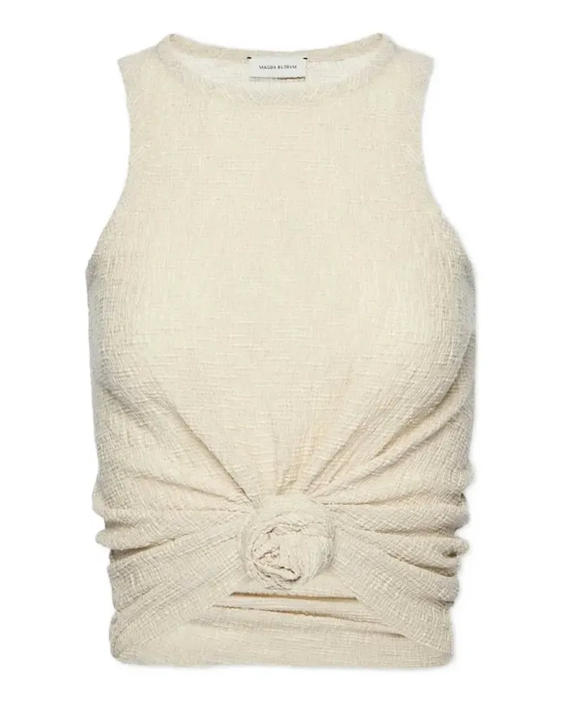 Magda Butrym crepe knotted tank top - Nude Nude