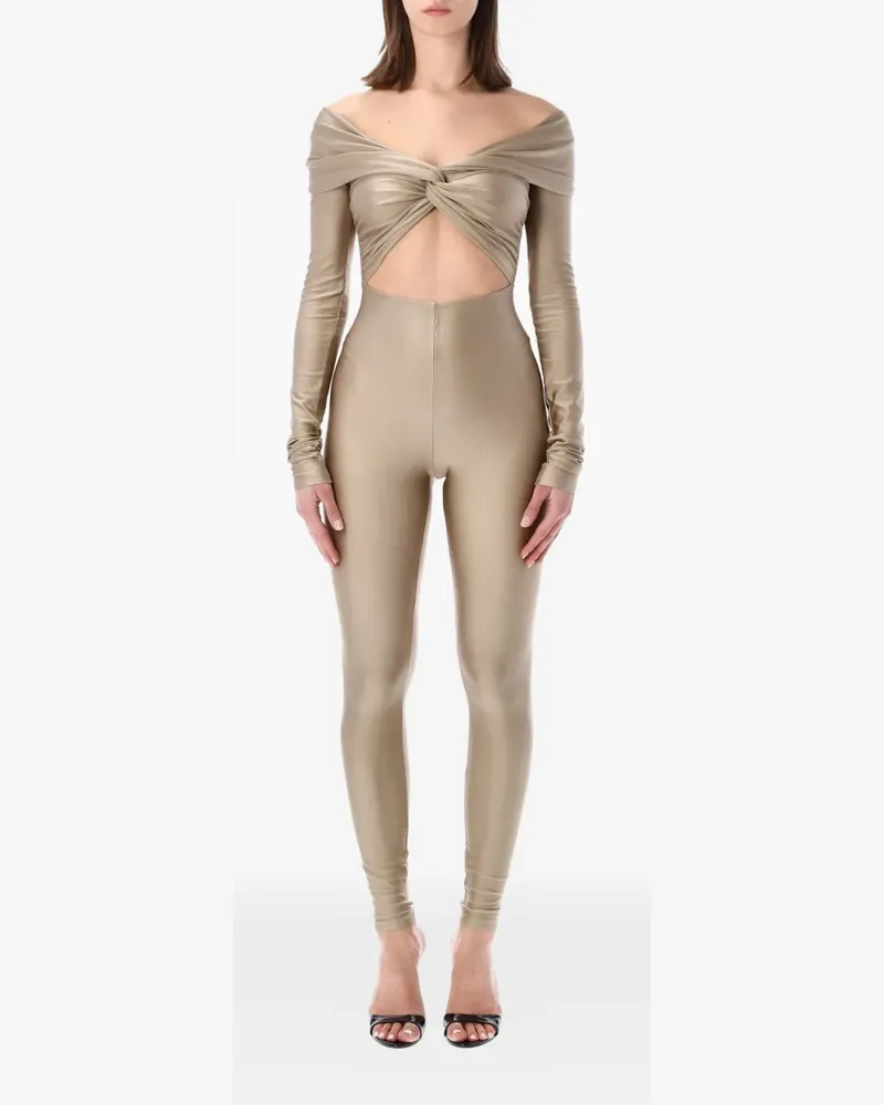 ANDAMANE off-shoulder cut-out jumpsuit - Nude Nude