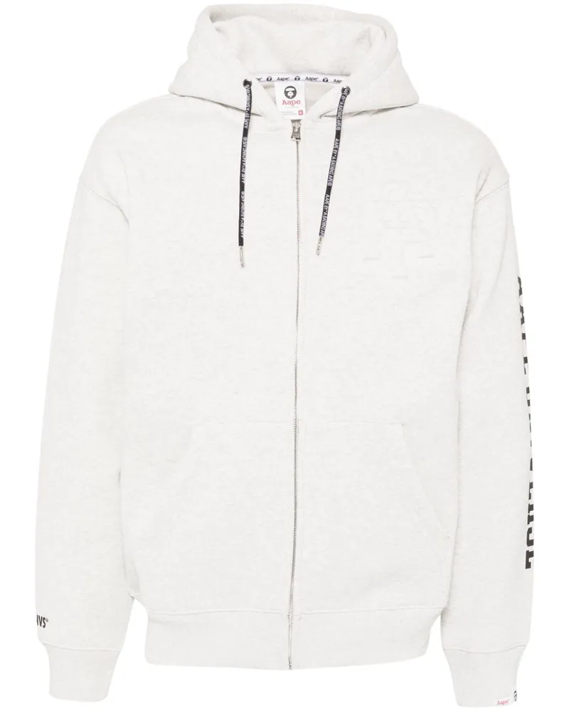 BAPE Kapuzenjacke mit Logo - Grau Grau