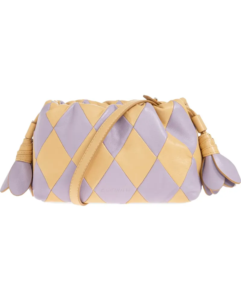 Zimmermann small Cloud 91 diamond-patchwork leather clutch bag - Violett Violett