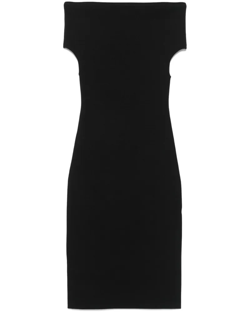 Totême Gestricktes Maxikleid - Schwarz Schwarz