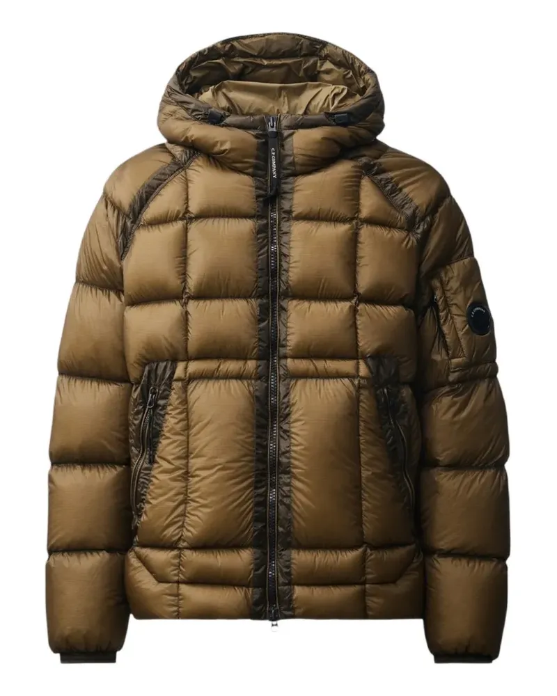 C.P. Company Gesteppte Jacke mit Linsen-Detail - Braun Braun