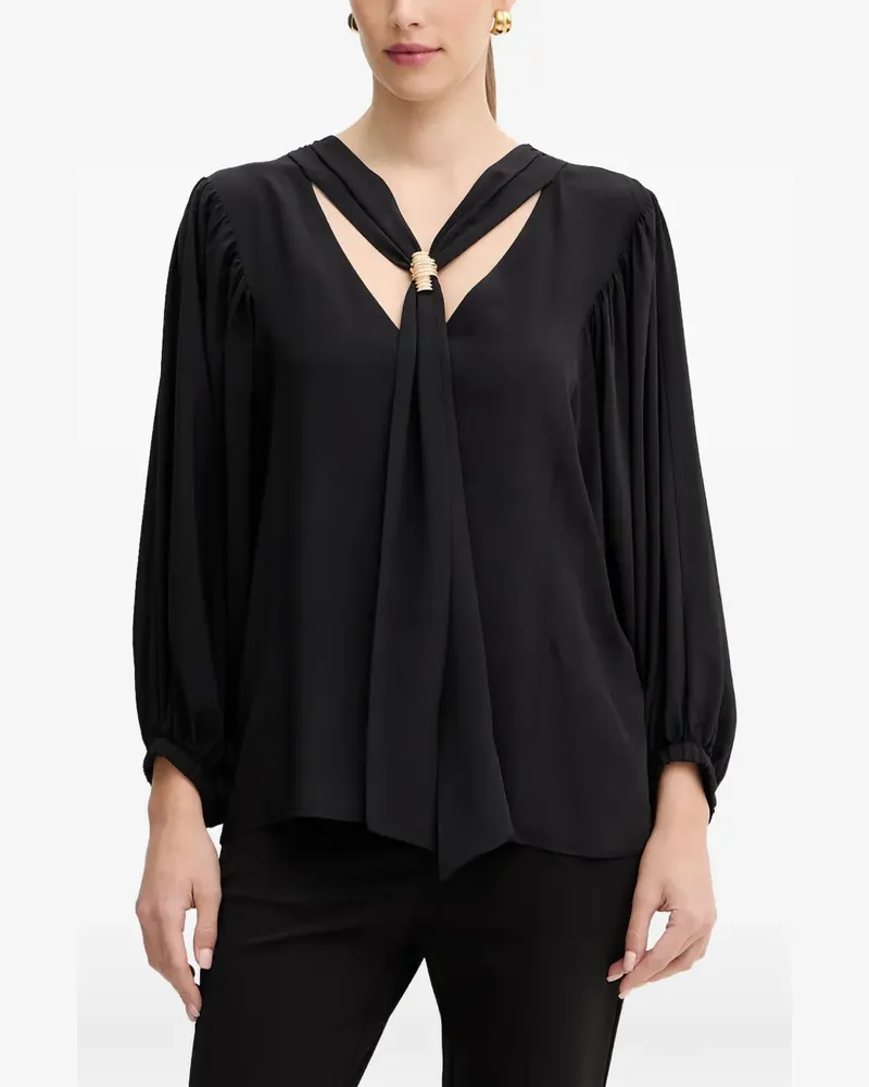 Simona Corsellini gathered-sleeve blouse - Schwarz Schwarz