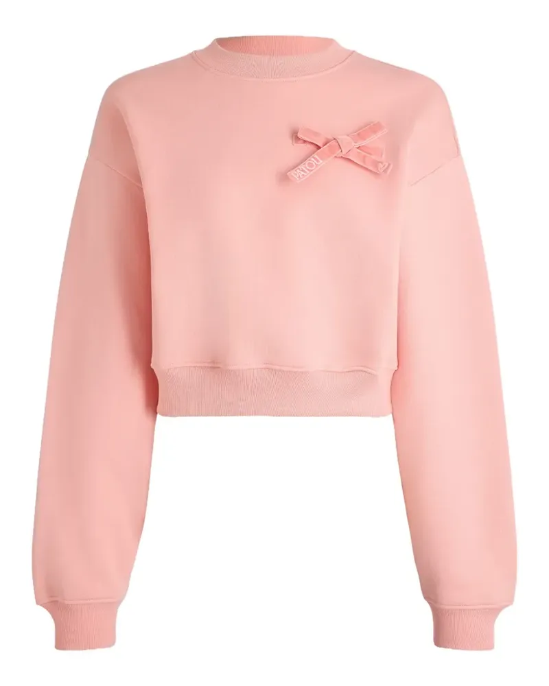 Patou bow-detail cropped sweatshirt - Rosa Rosa