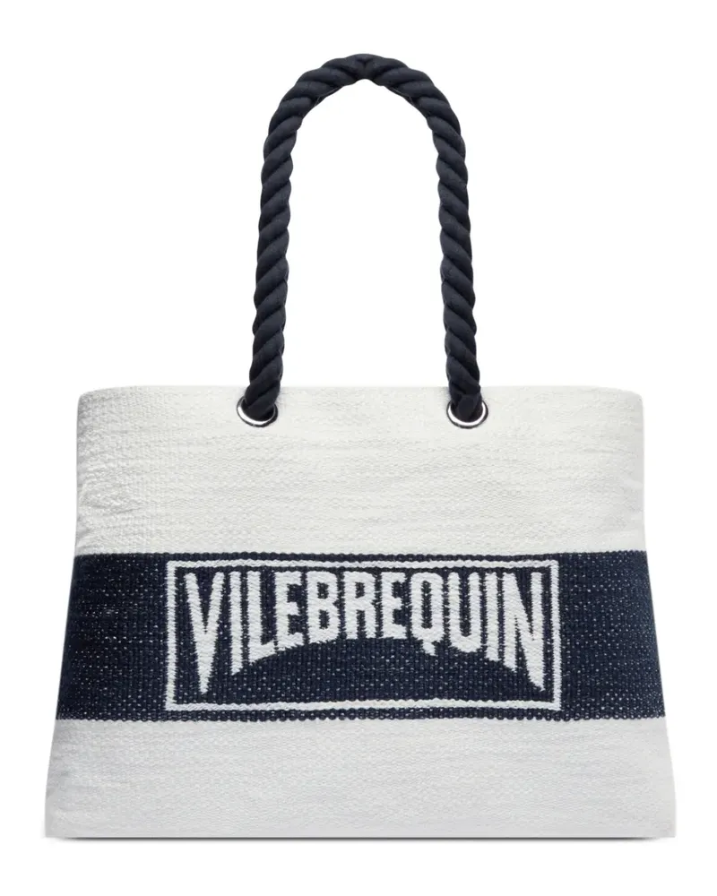 Vilebrequin Strandtasche aus Logo-Jacquard - Weiß Weiß