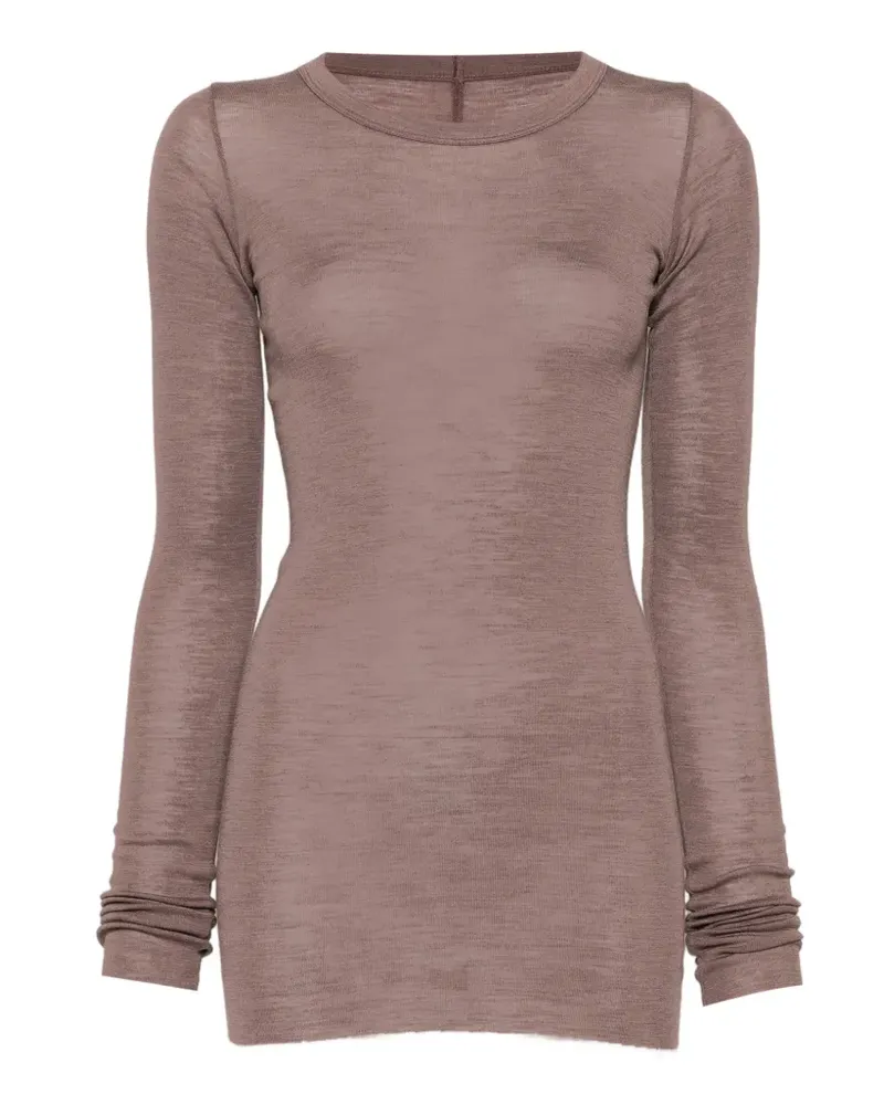Rick Owens Geripptes Langarmshirt - Violett Violett