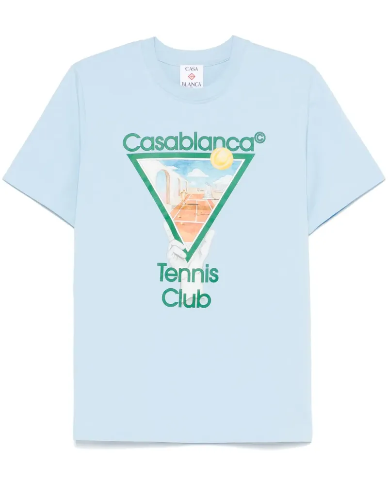 Casablanca Paris Metaphysical Tennis Icon T-Shirt - Blau Blau