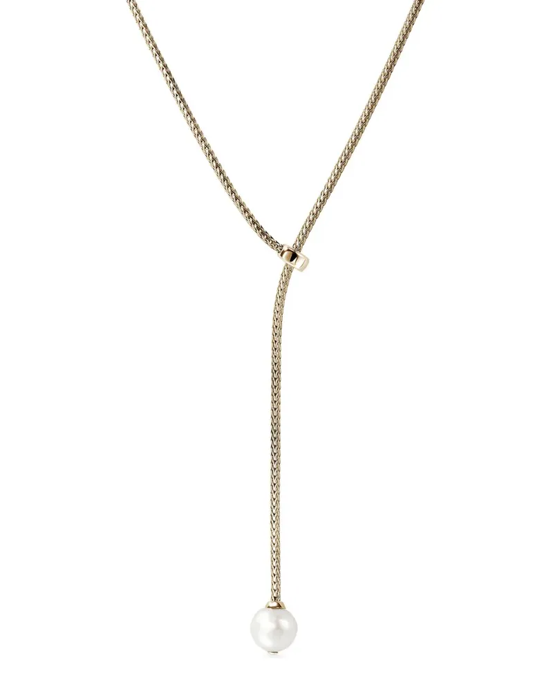 John Hardy 14kt JH Essential Gelbgoldhalskette mit Perlen Gold