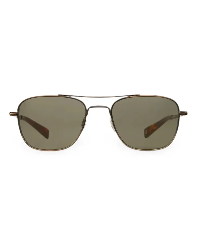 Garrett Leight Harbor Sonnenbrille mit eckigem Gestell - Braun Braun