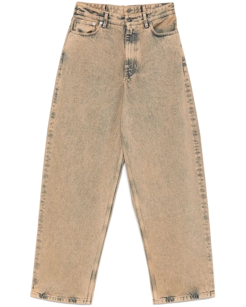 Y/PROJECT Jeans mit Bund im Layering-Look - Braun Braun
