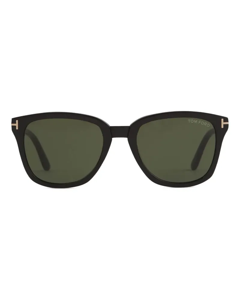 Tom Ford Sonnenbrille mit eckigem Gestell - Schwarz Schwarz