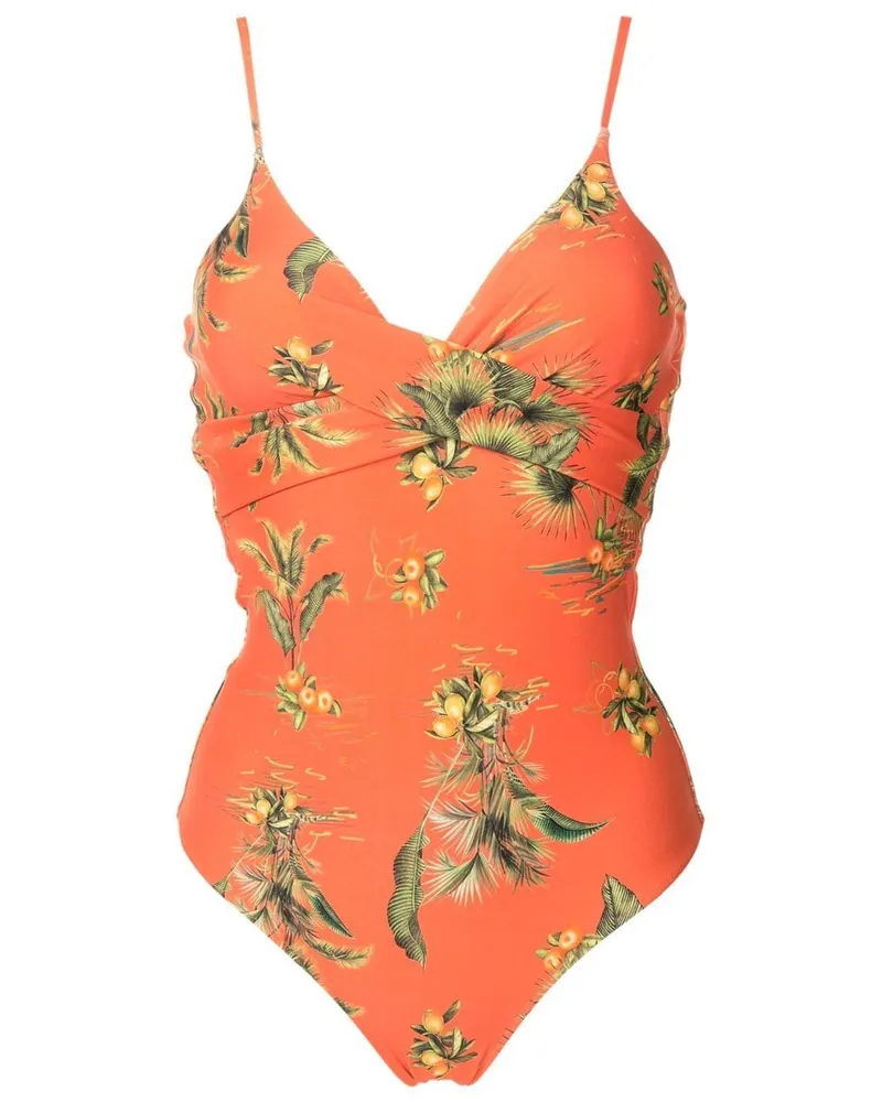 Lygia & Nanny Badeanzug mit Blumen-Print - Orange Orange