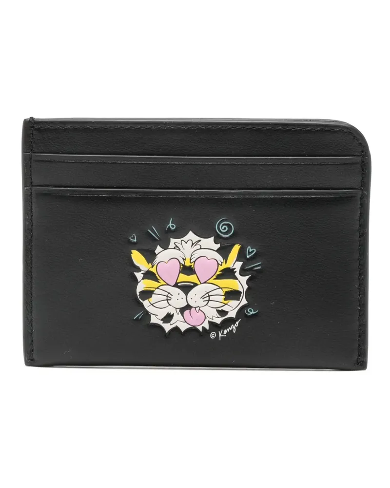 Kenzo cartoon-print cardholder - Schwarz Schwarz