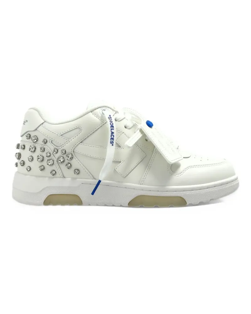 OFF-WHITE Out Of Office crystal-embellished sneakers - Weiß Weiß