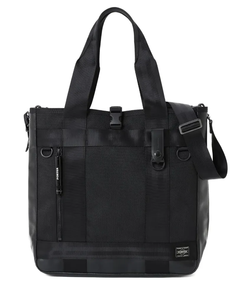 PORTER-YOSHIDA & CO Handtasche mit Reißverschluss - Schwarz Schwarz