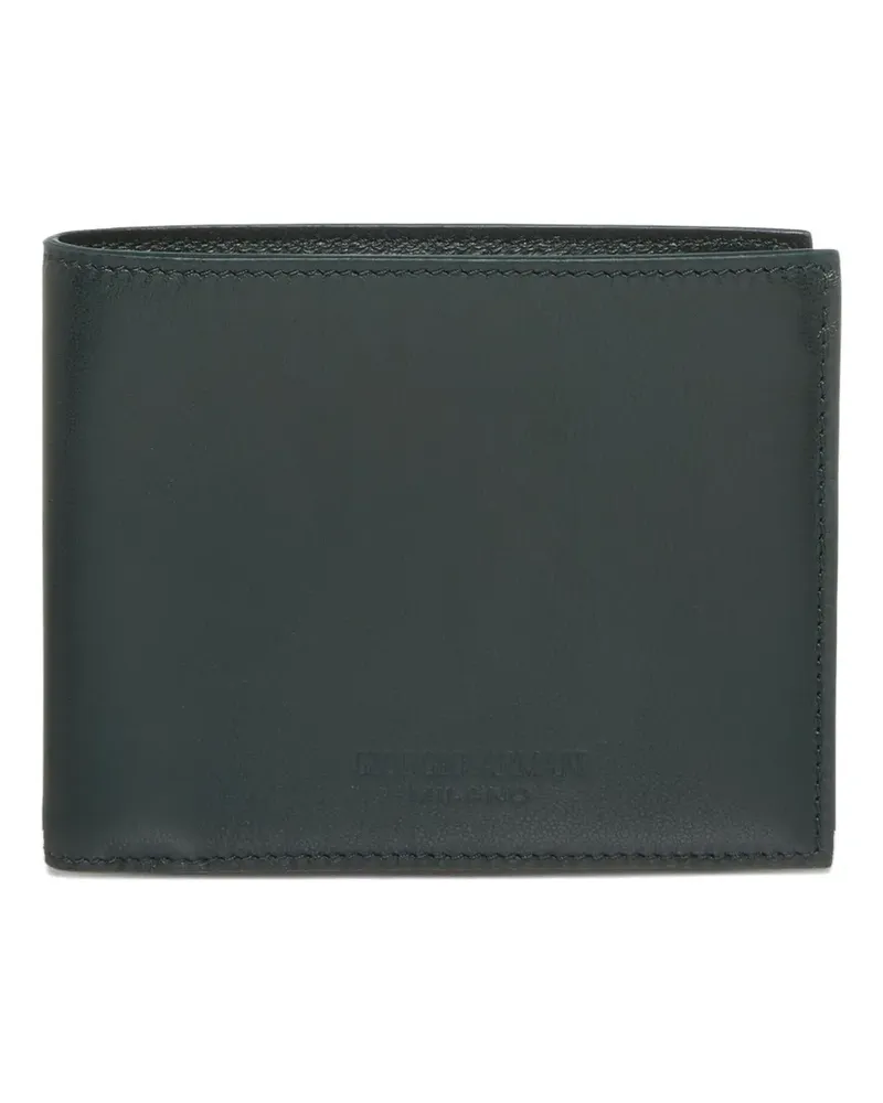 Giorgio Armani debossed-logo bi-fold wallet - Grün Grün