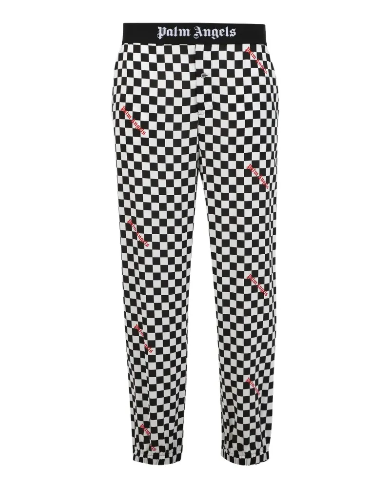 Palm Angels Hose mit Damier-Print - Schwarz Schwarz