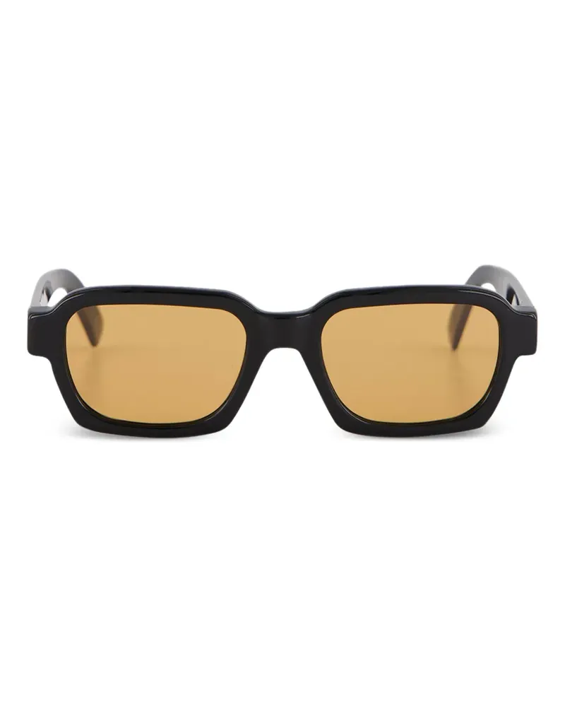 RETROSUPERFUTURE Sonnenbrille mit eckigem Gestell - Schwarz Schwarz