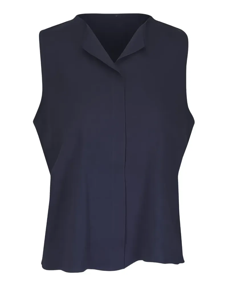 Peter Cohen sleeveless notched-collar blouse - Blau Blau