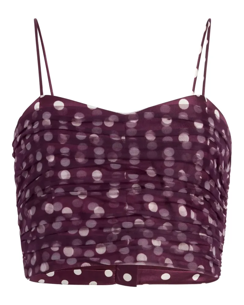 Cinq à Sept Camille Top mit Polka Dots - Violett Violett