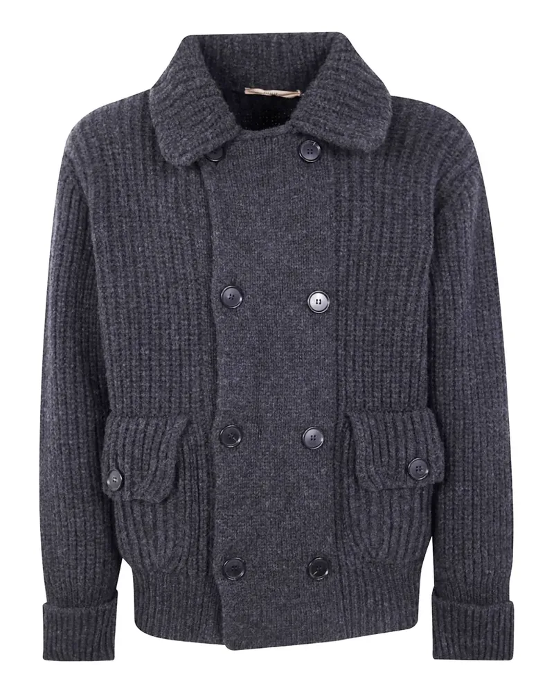 Nuur Doppelreihiger Cardigan - Grau Grau