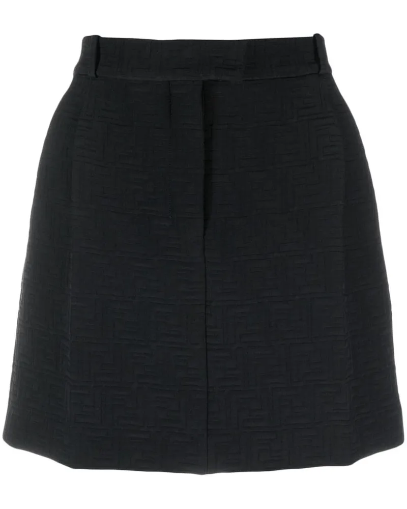 Fendi Zucca Minirock - Schwarz Schwarz